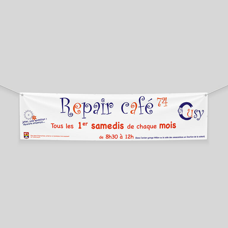 Bâche Repair café Cusy